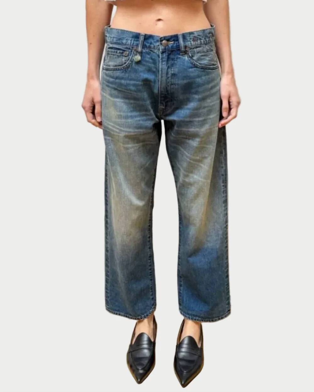 NEW R13 ex-boyfiend jeans in depot blue